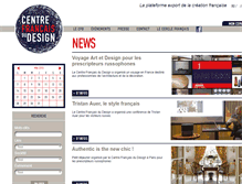 Tablet Screenshot of centrefrancaisdudesign.com